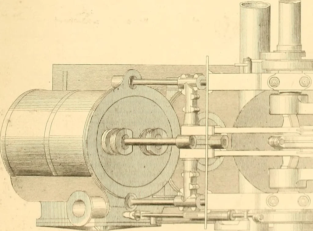 An illustration from The practical draughtsman's book of industrial design, and machinist's and engineer's drawing companion; forming a complete course of mechanical, engineering, and architectural drawing, 1871, leaf 516