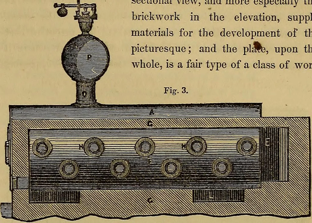 An illustration from The practical draughtsman's book of industrial design, and machinist's and engineer's drawing companion: forming a complete course of mechanical, engineering, and architectural drawing., 1857, leaf 194