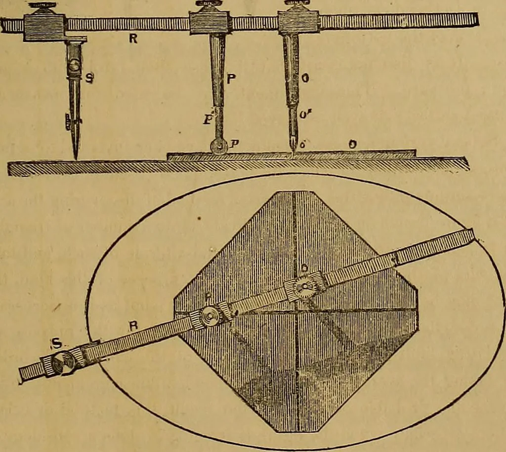 An illustration from The practical draughtsman's book of industrial design, and machinist's and engineer's drawing companion: forming a complete course of mechanical, engineering, and architectural drawing., 1857, leaf 202