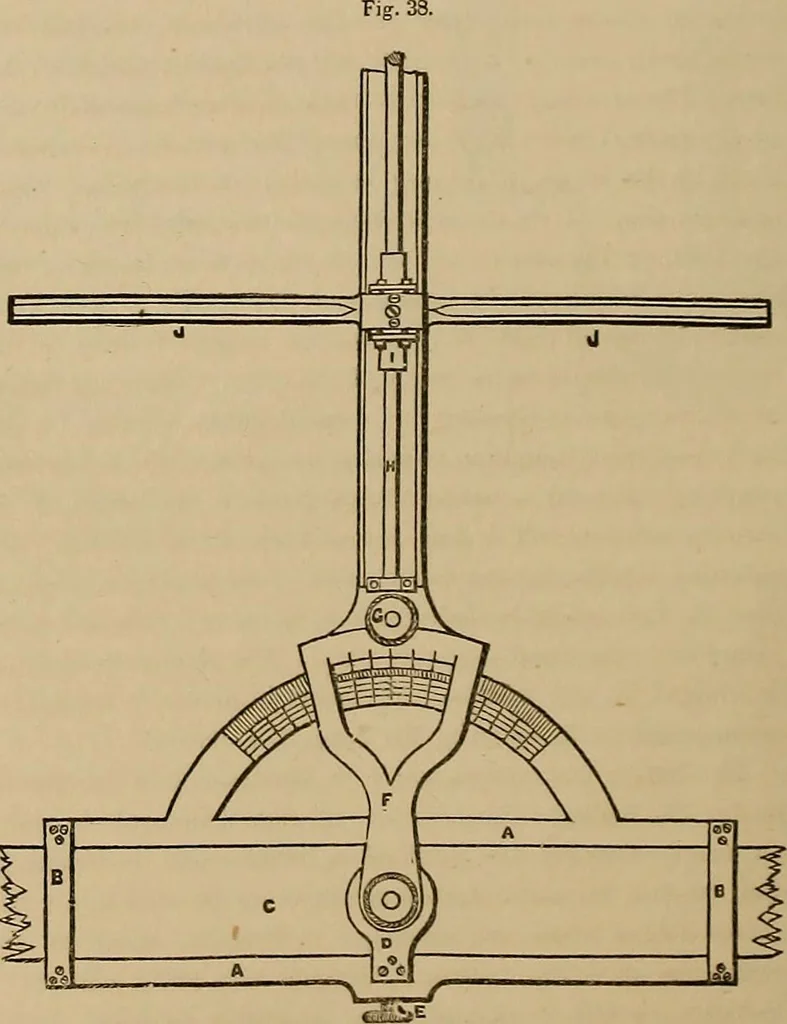 An illustration from The practical draughtsman's book of industrial design, and machinist's and engineer's drawing companion: forming a complete course of mechanical, engineering, and architectural drawing., 1857, leaf 205