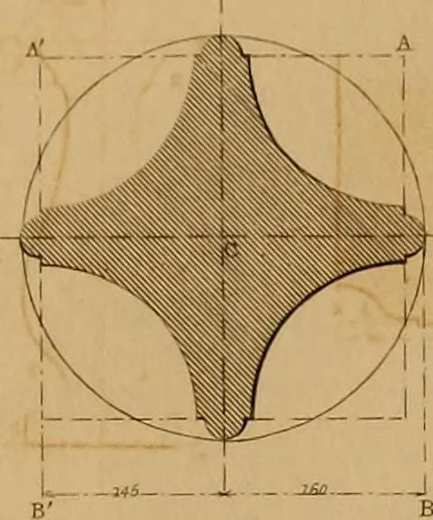 An illustration from The practical draughtsman's book of industrial design, and machinist's and engineer's drawing companion: forming a complete course of mechanical, engineering, and architectural drawing., 1857, leaf 217