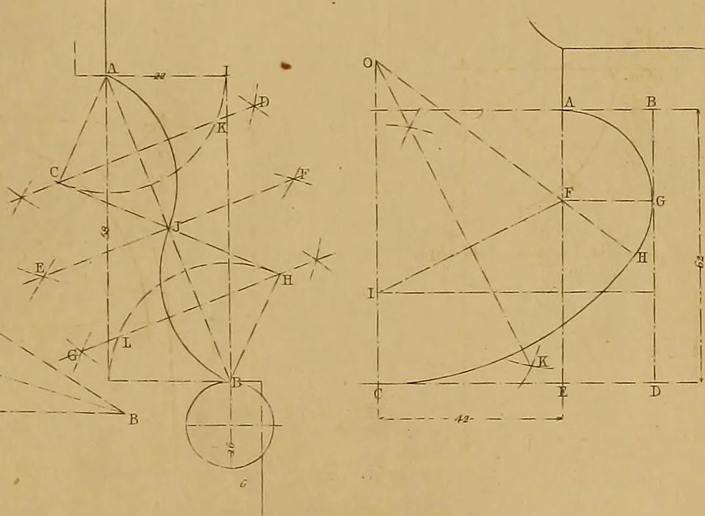 An illustration from The practical draughtsman's book of industrial design, and machinist's and engineer's drawing companion: forming a complete course of mechanical, engineering, and architectural drawing., 1857, leaf 218