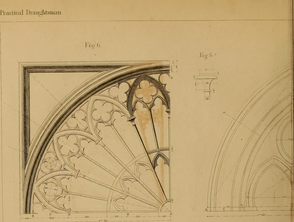 An illustration from The practical draughtsman's book of industrial design, and machinist's and engineer's drawing companion: forming a complete course of mechanical, engineering, and architectural drawing., 1857, leaf 221