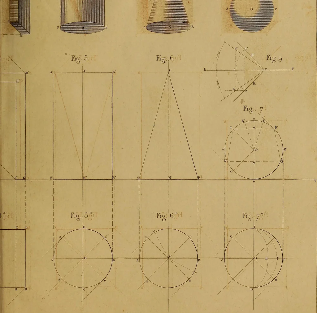 An illustration from The practical draughtsman's book of industrial design, and machinist's and engineer's drawing companion: forming a complete course of mechanical, engineering, and architectural drawing., 1857, leaf 234