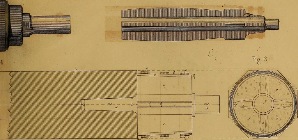 An illustration from The practical draughtsman's book of industrial design, and machinist's and engineer's drawing companion: forming a complete course of mechanical, engineering, and architectural drawing., 1857, leaf 254
