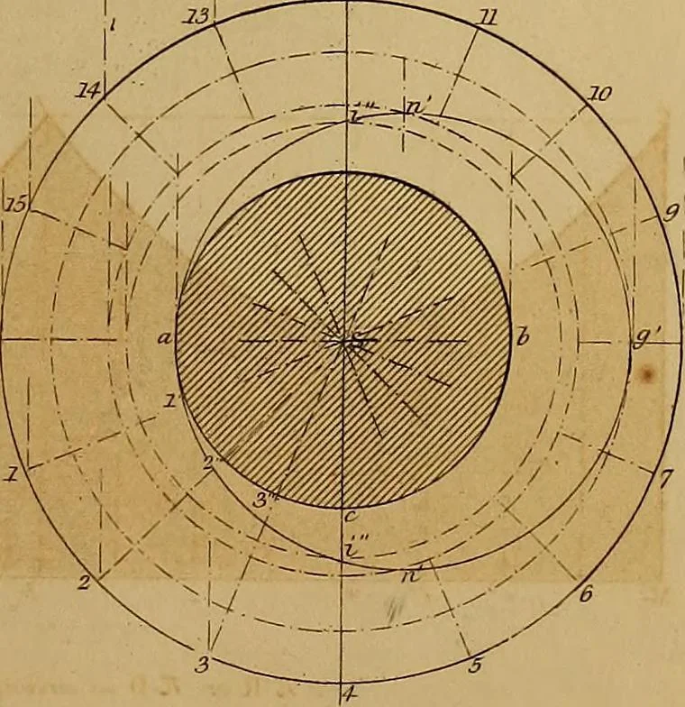 An illustration from The practical draughtsman's book of industrial design, and machinist's and engineer's drawing companion: forming a complete course of mechanical, engineering, and architectural drawing., 1857, leaf 262