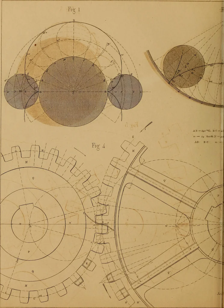 An illustration from The practical draughtsman's book of industrial design, and machinist's and engineer's drawing companion: forming a complete course of mechanical, engineering, and architectural drawing., 1857, leaf 281