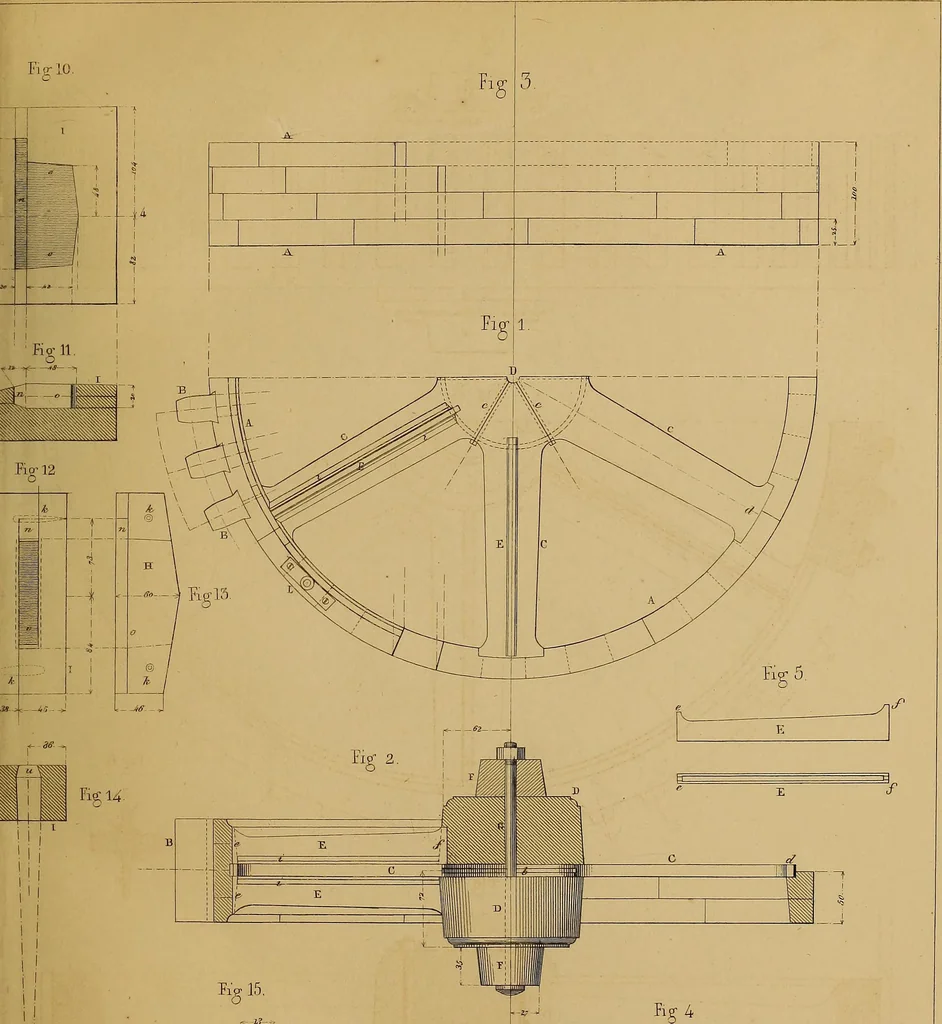 An illustration from The practical draughtsman's book of industrial design, and machinist's and engineer's drawing companion: forming a complete course of mechanical, engineering, and architectural drawing., 1857, leaf 290