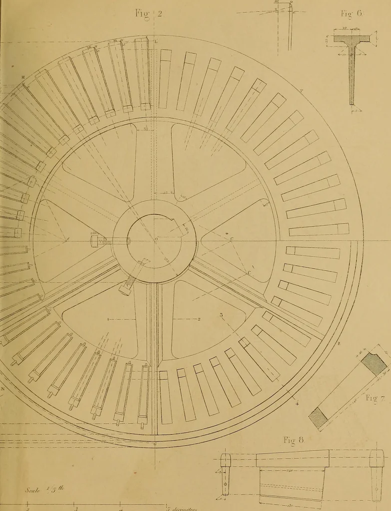 An illustration from The practical draughtsman's book of industrial design, and machinist's and engineer's drawing companion: forming a complete course of mechanical, engineering, and architectural drawing., 1857, leaf 294