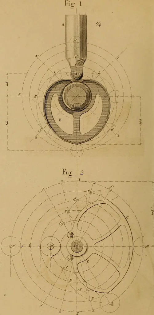 An illustration from The practical draughtsman's book of industrial design, and machinist's and engineer's drawing companion: forming a complete course of mechanical, engineering, and architectural drawing., 1857, leaf 305
