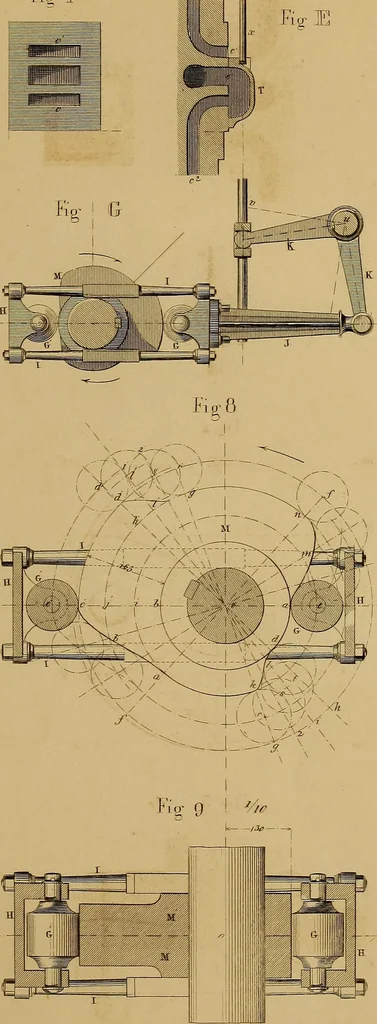 An illustration from The practical draughtsman's book of industrial design, and machinist's and engineer's drawing companion: forming a complete course of mechanical, engineering, and architectural drawing., 1857, leaf 306