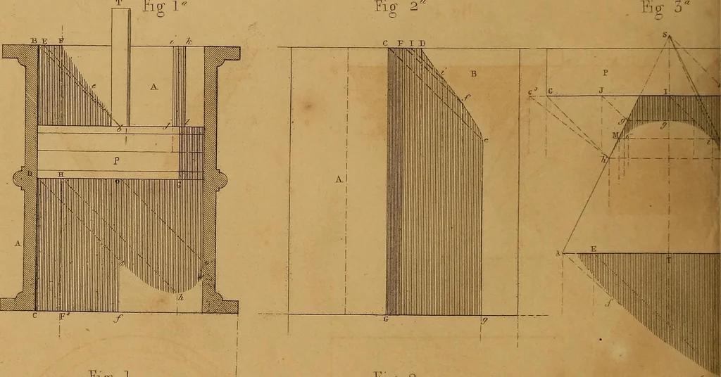 An illustration from The practical draughtsman's book of industrial design, and machinist's and engineer's drawing companion: forming a complete course of mechanical, engineering, and architectural drawing., 1857, leaf 317