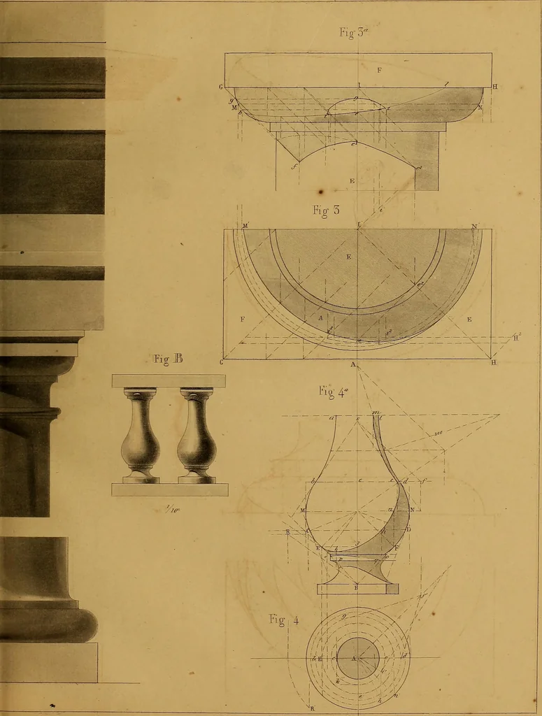 An illustration from The practical draughtsman's book of industrial design, and machinist's and engineer's drawing companion: forming a complete course of mechanical, engineering, and architectural drawing., 1857, leaf 322