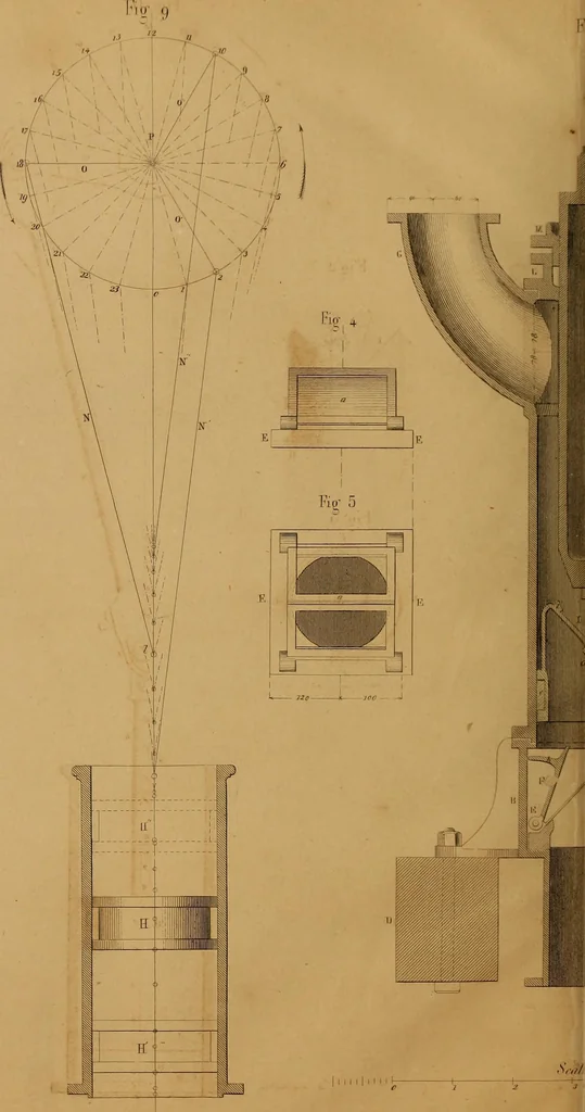 An illustration from The practical draughtsman's book of industrial design, and machinist's and engineer's drawing companion: forming a complete course of mechanical, engineering, and architectural drawing., 1857, leaf 353