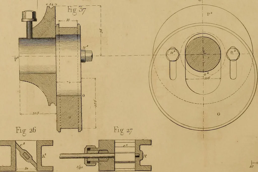 An illustration from The practical draughtsman's book of industrial design, and machinist's and engineer's drawing companion: forming a complete course of mechanical, engineering, and architectural drawing., 1857, leaf 365