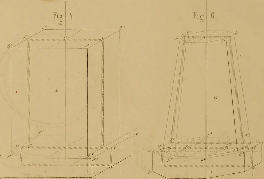 An illustration from The practical draughtsman's book of industrial design, and machinist's and engineer's drawing companion: forming a complete course of mechanical, engineering, and architectural drawing., 1857, leaf 373