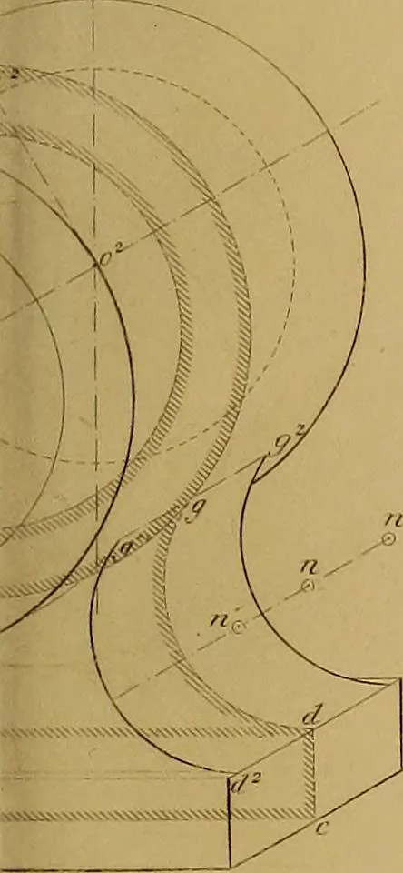 An illustration from The practical draughtsman's book of industrial design, and machinist's and engineer's drawing companion: forming a complete course of mechanical, engineering, and architectural drawing., 1857, leaf 374