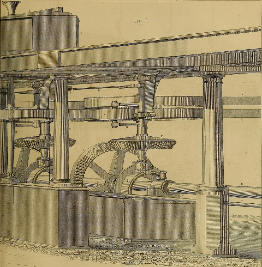 An illustration from The practical draughtsman's book of industrial design, and machinist's and engineer's drawing companion: forming a complete course of mechanical, engineering, and architectural drawing., 1857, leaf 386