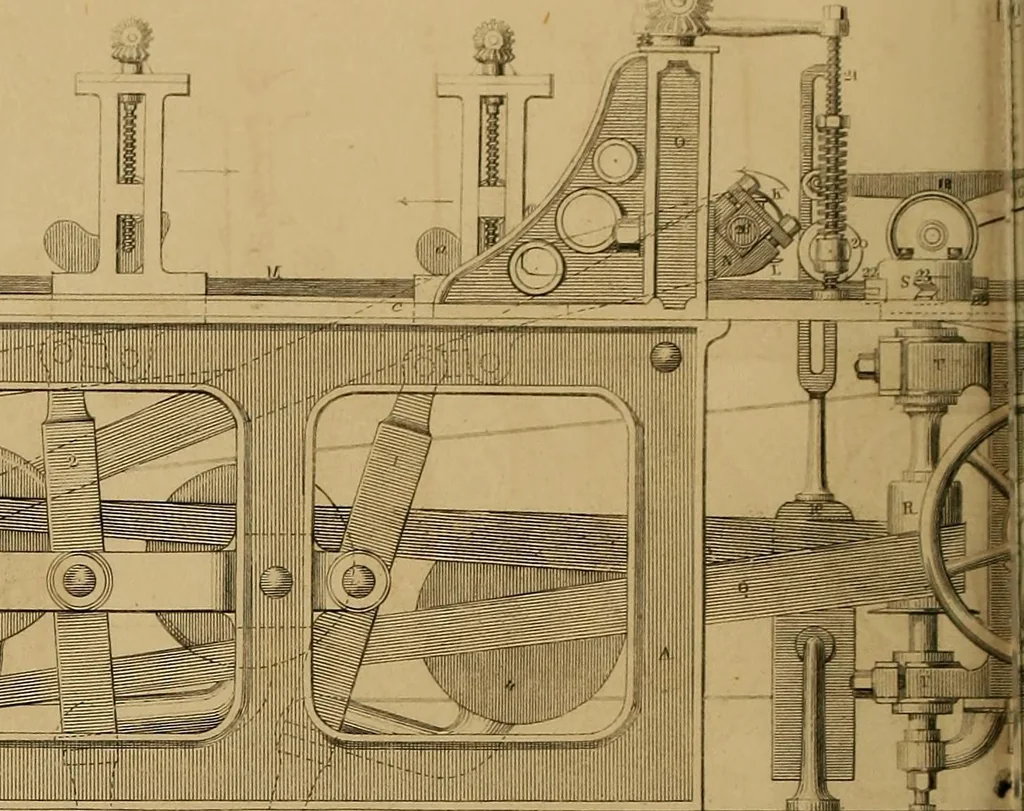 An illustration from The practical draughtsman's book of industrial design, and machinist's and engineer's drawing companion: forming a complete course of mechanical, engineering, and architectural drawing., 1857, leaf 403
