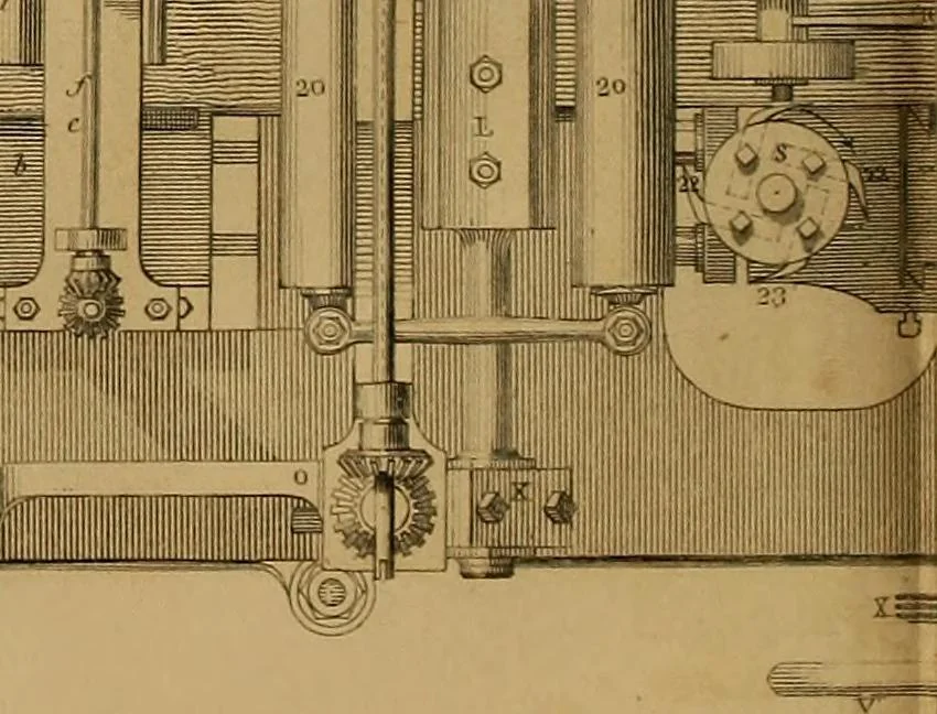 An illustration from The practical draughtsman's book of industrial design, and machinist's and engineer's drawing companion: forming a complete course of mechanical, engineering, and architectural drawing., 1857, leaf 403