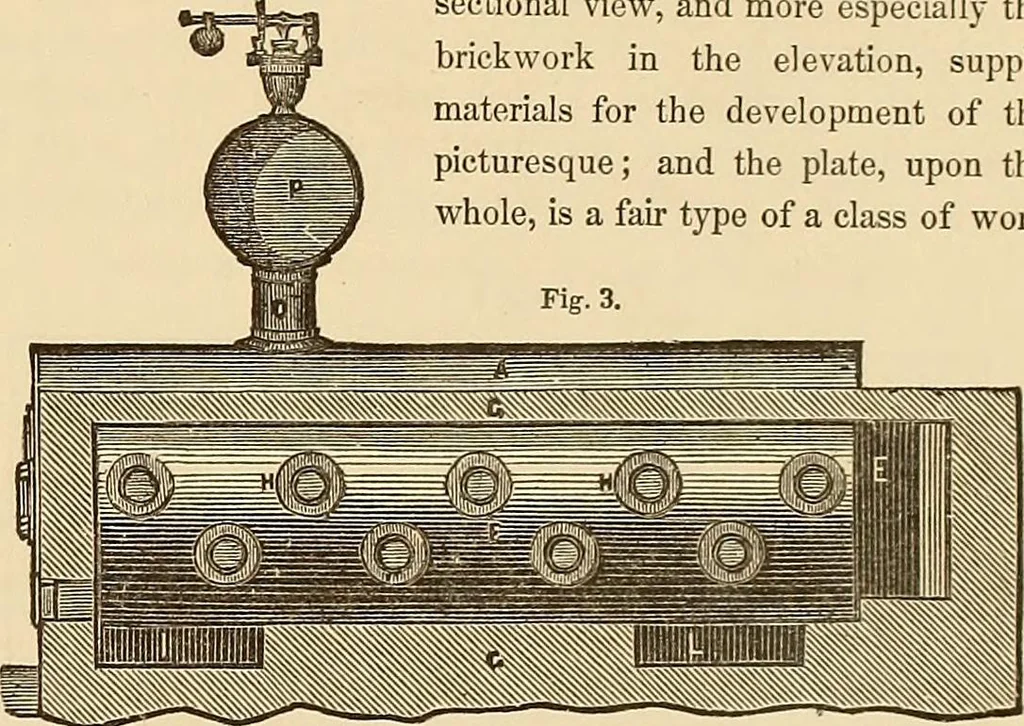 An illustration from The practical draughtsman's book of industrial design, and machinist's and engineer's drawing companion: forming a complete course of mechanical, engineering, and architectural drawing, 1866, leaf 192