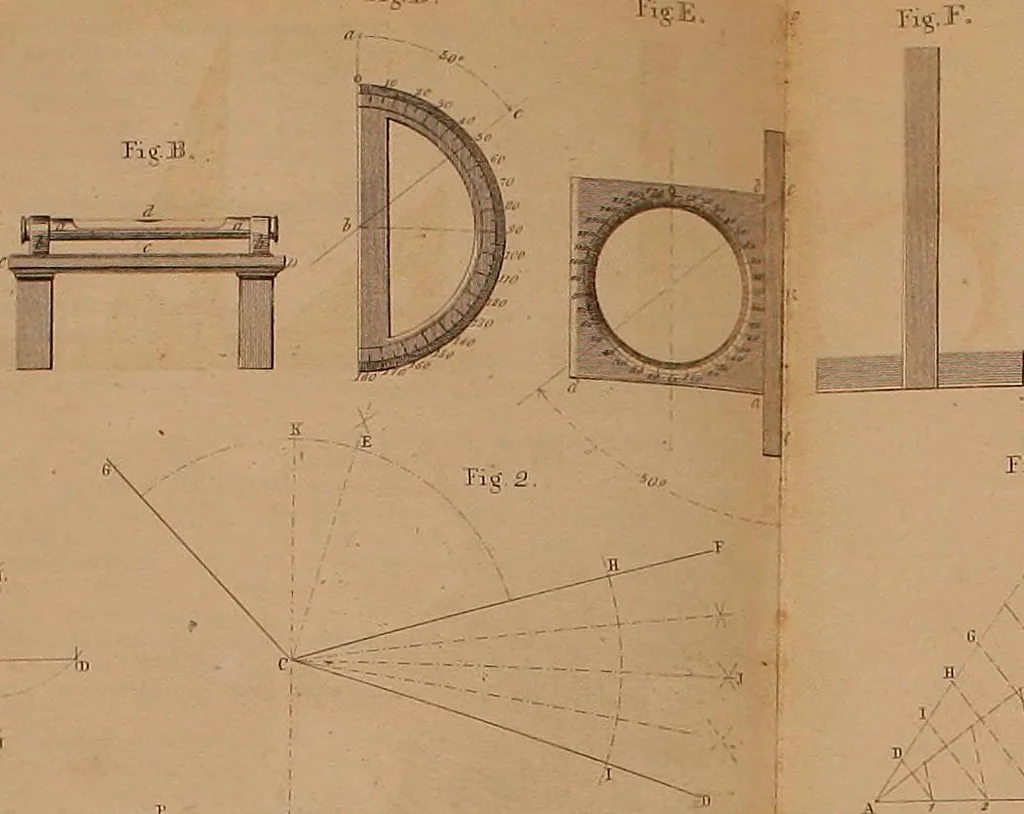 An illustration from The practical draughtsman's book of industrial design, and machinist's and engineer's drawing companion: forming a complete course of mechanical, engineering, and architectural drawing, 1866, leaf 209