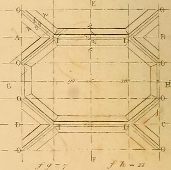 An illustration from The practical draughtsman's book of industrial design, and machinist's and engineer's drawing companion: forming a complete course of mechanical, engineering, and architectural drawing, 1866, leaf 213