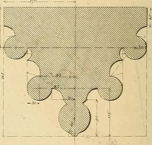 An illustration from The practical draughtsman's book of industrial design, and machinist's and engineer's drawing companion: forming a complete course of mechanical, engineering, and architectural drawing, 1866, leaf 225
