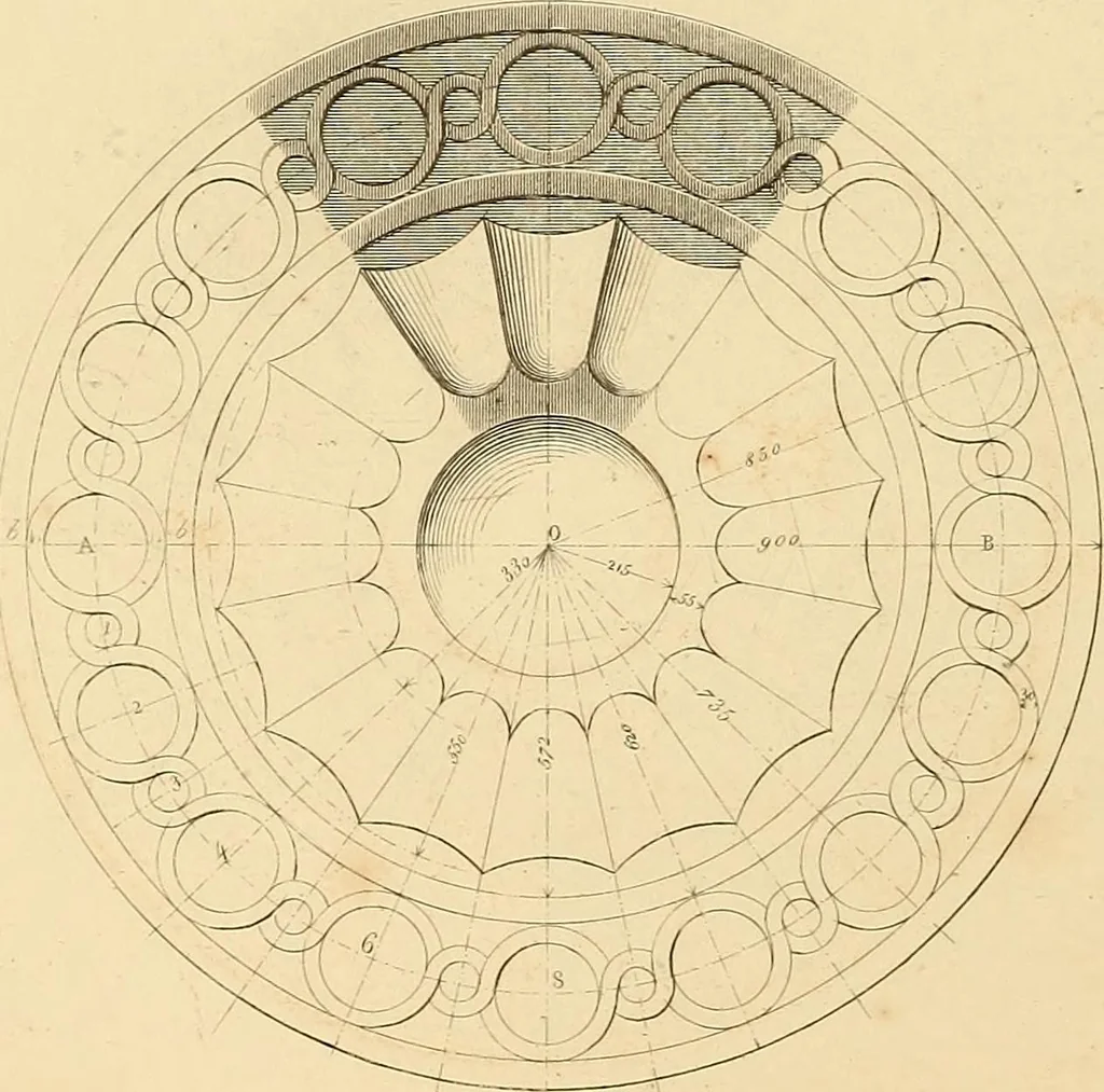 An illustration from The practical draughtsman's book of industrial design, and machinist's and engineer's drawing companion: forming a complete course of mechanical, engineering, and architectural drawing, 1866, leaf 225