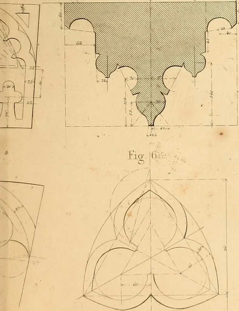 An illustration from The practical draughtsman's book of industrial design, and machinist's and engineer's drawing companion: forming a complete course of mechanical, engineering, and architectural drawing, 1866, leaf 226