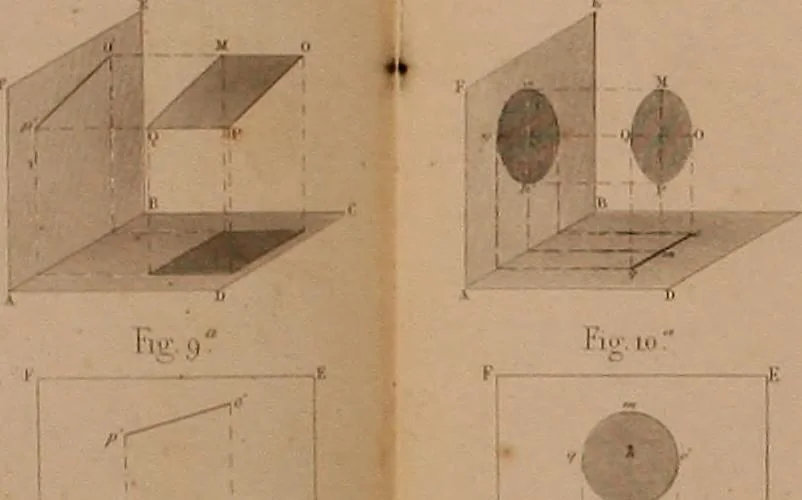 An illustration from The practical draughtsman's book of industrial design, and machinist's and engineer's drawing companion: forming a complete course of mechanical, engineering, and architectural drawing, 1866, leaf 239