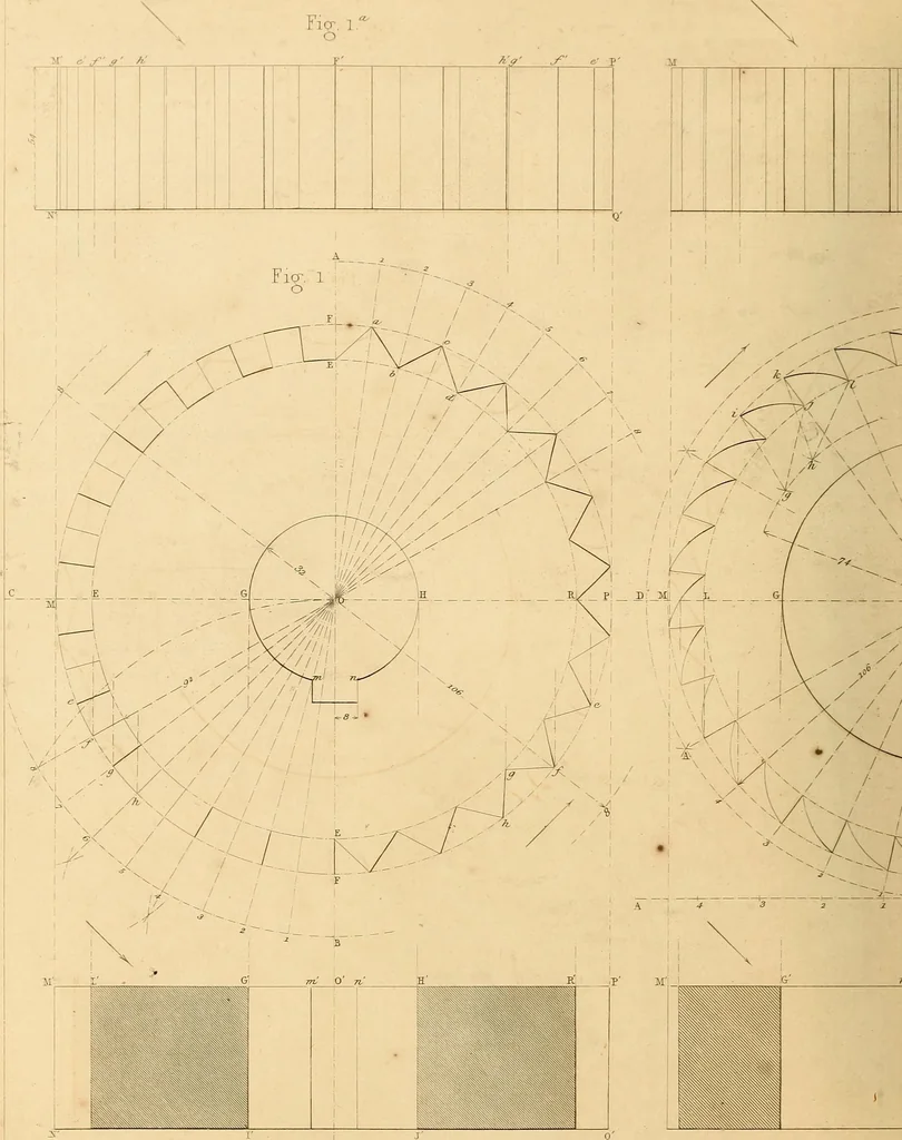 An illustration from The practical draughtsman's book of industrial design, and machinist's and engineer's drawing companion: forming a complete course of mechanical, engineering, and architectural drawing, 1866, leaf 249