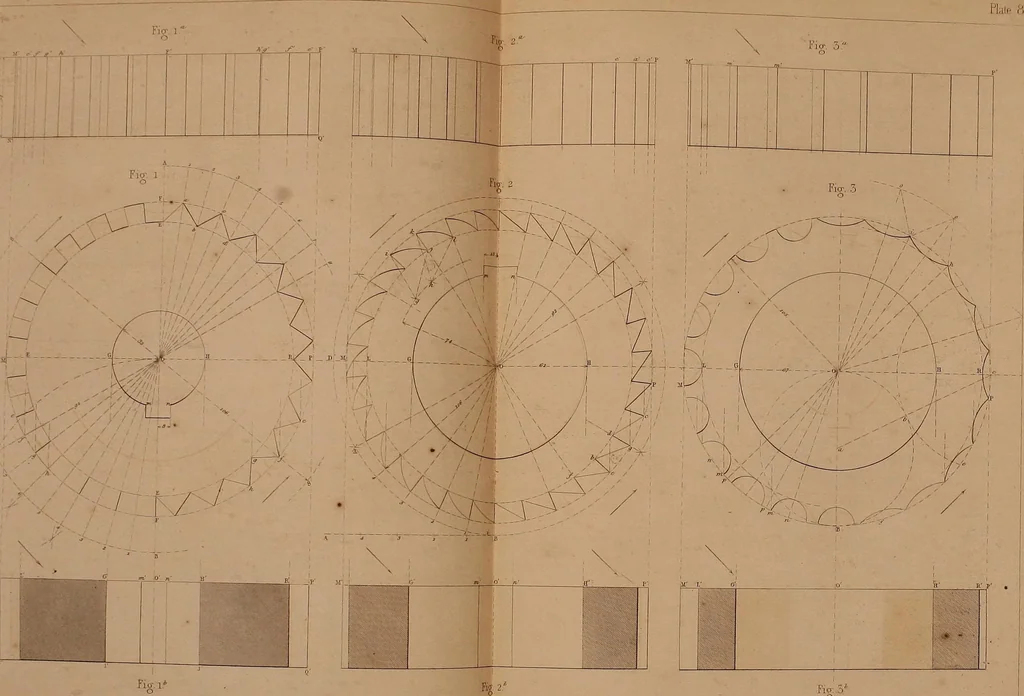 An illustration from The practical draughtsman's book of industrial design, and machinist's and engineer's drawing companion: forming a complete course of mechanical, engineering, and architectural drawing, 1866, leaf 251