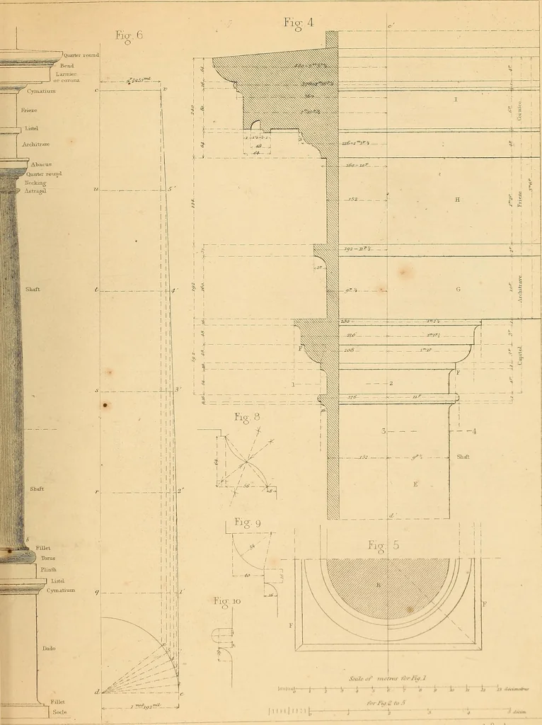 An illustration from The practical draughtsman's book of industrial design, and machinist's and engineer's drawing companion: forming a complete course of mechanical, engineering, and architectural drawing, 1866, leaf 256