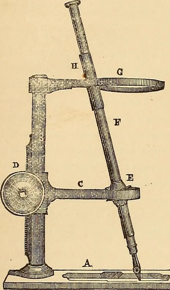 An illustration from The practical draughtsman's book of industrial design, and machinist's and engineer's drawing companion: forming a complete course of mechanical, engineering, and architectural drawing, 1866, leaf 26