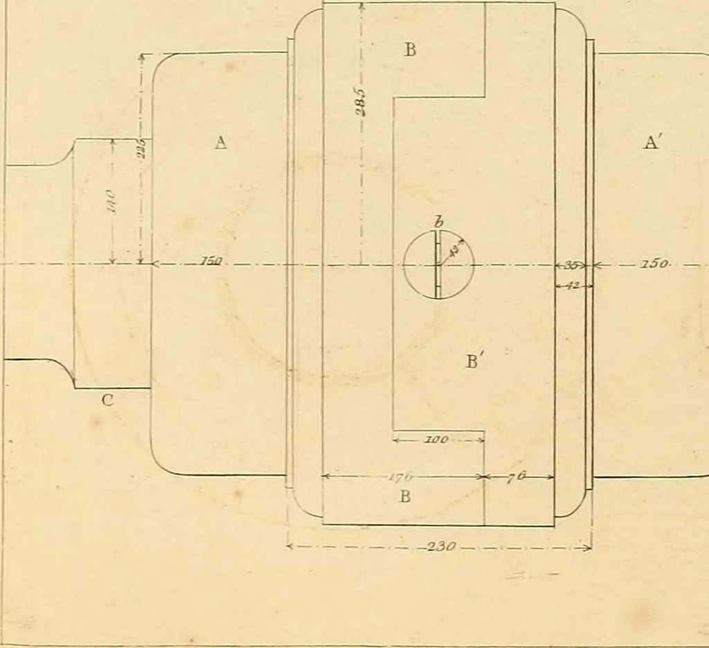 An illustration from The practical draughtsman's book of industrial design, and machinist's and engineer's drawing companion: forming a complete course of mechanical, engineering, and architectural drawing, 1866, leaf 273
