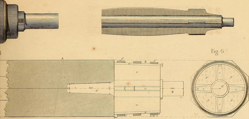 An illustration from The practical draughtsman's book of industrial design, and machinist's and engineer's drawing companion: forming a complete course of mechanical, engineering, and architectural drawing, 1866, leaf 274