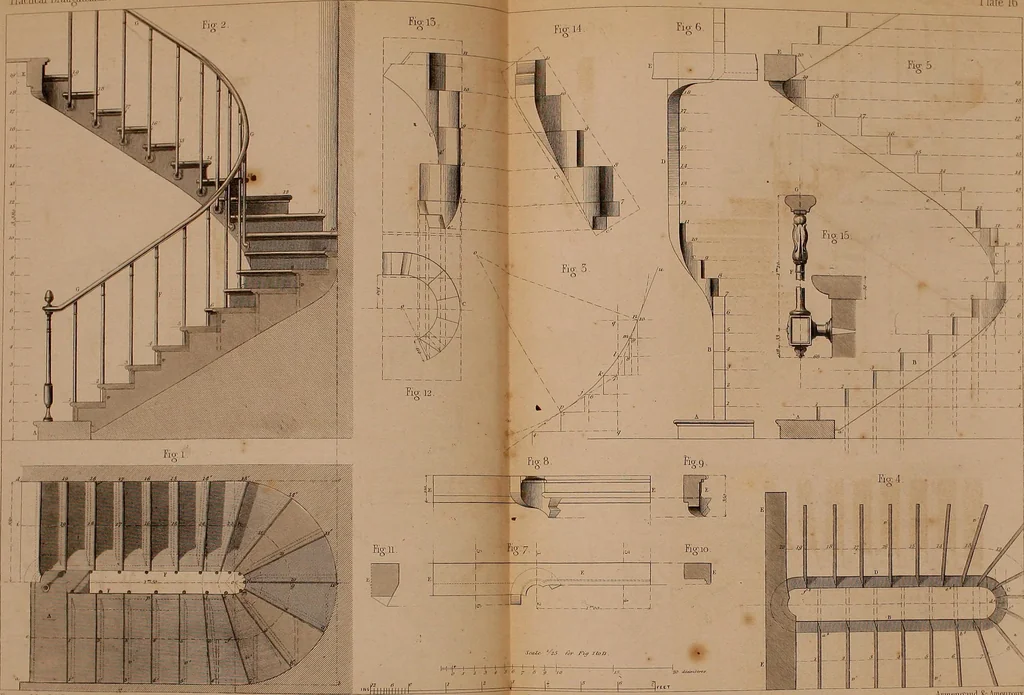 An illustration from The practical draughtsman's book of industrial design, and machinist's and engineer's drawing companion: forming a complete course of mechanical, engineering, and architectural drawing, 1866, leaf 297