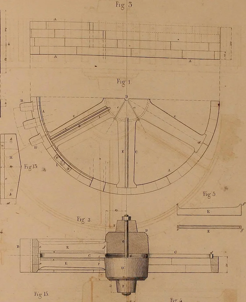 An illustration from The practical draughtsman's book of industrial design, and machinist's and engineer's drawing companion: forming a complete course of mechanical, engineering, and architectural drawing, 1866, leaf 325