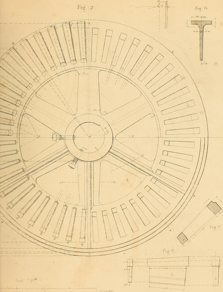 An illustration from The practical draughtsman's book of industrial design, and machinist's and engineer's drawing companion: forming a complete course of mechanical, engineering, and architectural drawing, 1866, leaf 330