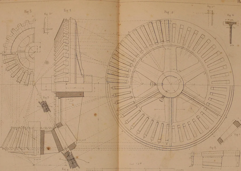 An illustration from The practical draughtsman's book of industrial design, and machinist's and engineer's drawing companion: forming a complete course of mechanical, engineering, and architectural drawing, 1866, leaf 331