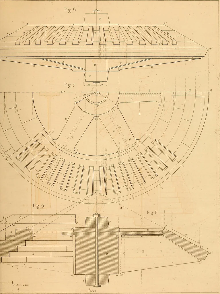 An illustration from The practical draughtsman's book of industrial design, and machinist's and engineer's drawing companion: forming a complete course of mechanical, engineering, and architectural drawing, 1866, leaf 336