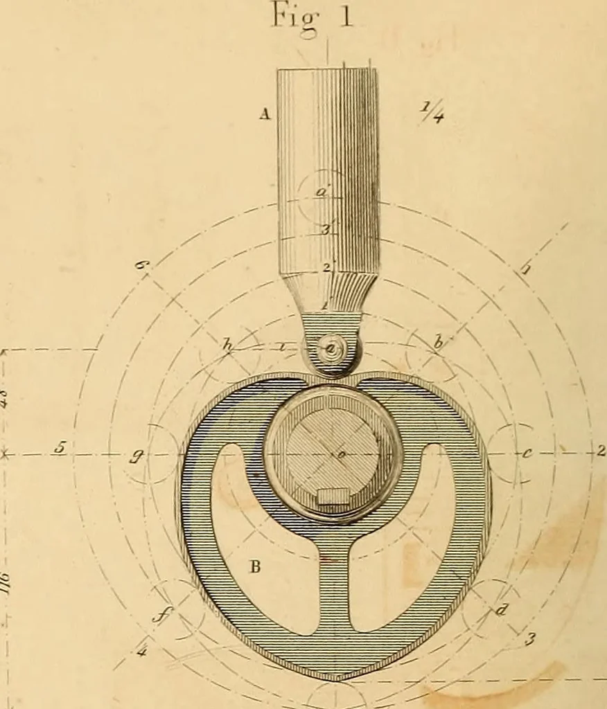 An illustration from The practical draughtsman's book of industrial design, and machinist's and engineer's drawing companion: forming a complete course of mechanical, engineering, and architectural drawing, 1866, leaf 347