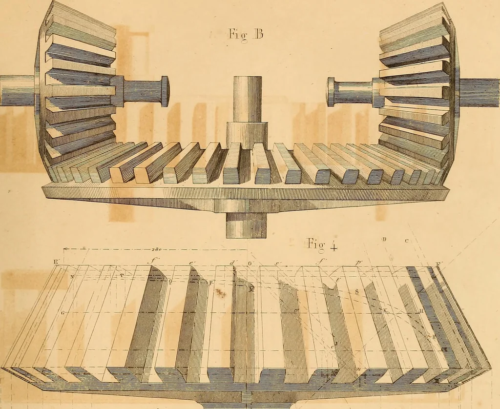 An illustration from The practical draughtsman's book of industrial design, and machinist's and engineer's drawing companion: forming a complete course of mechanical, engineering, and architectural drawing, 1866, leaf 378