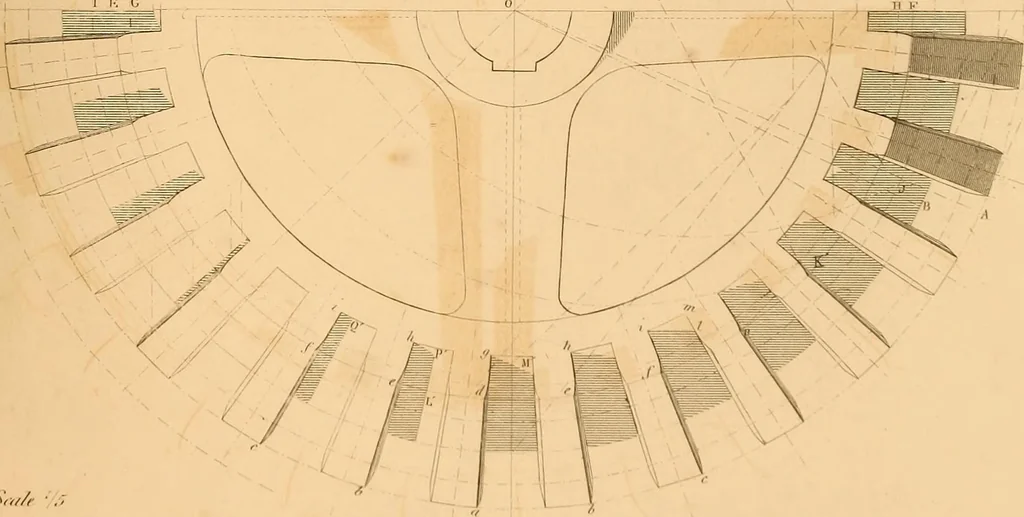 An illustration from The practical draughtsman's book of industrial design, and machinist's and engineer's drawing companion: forming a complete course of mechanical, engineering, and architectural drawing, 1866, leaf 378