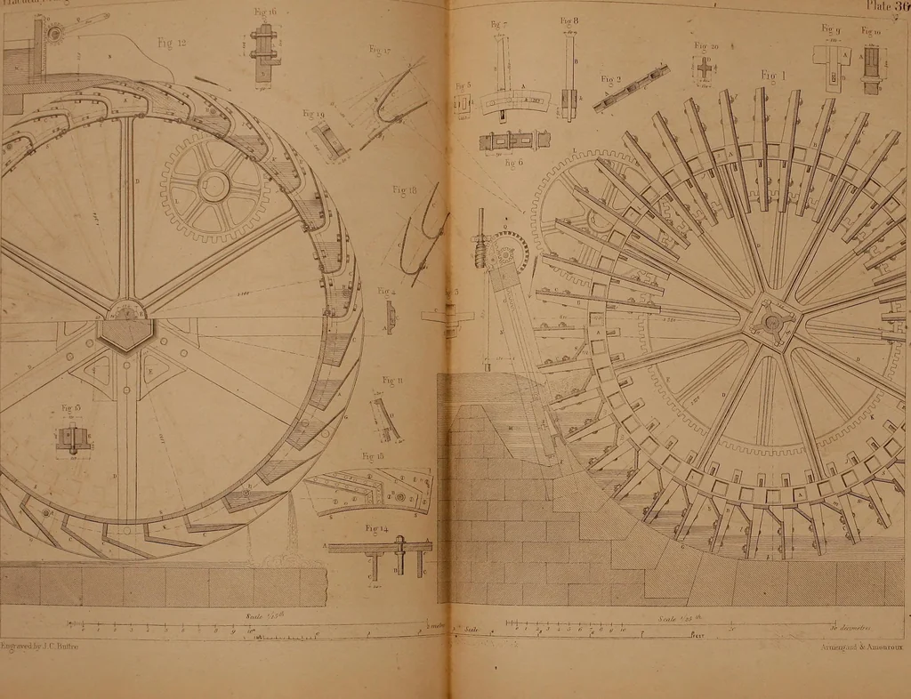An illustration from The practical draughtsman's book of industrial design, and machinist's and engineer's drawing companion: forming a complete course of mechanical, engineering, and architectural drawing, 1866, leaf 415