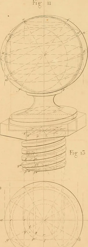 An illustration from The practical draughtsman's book of industrial design, and machinist's and engineer's drawing companion: forming a complete course of mechanical, engineering, and architectural drawing, 1866, leaf 450