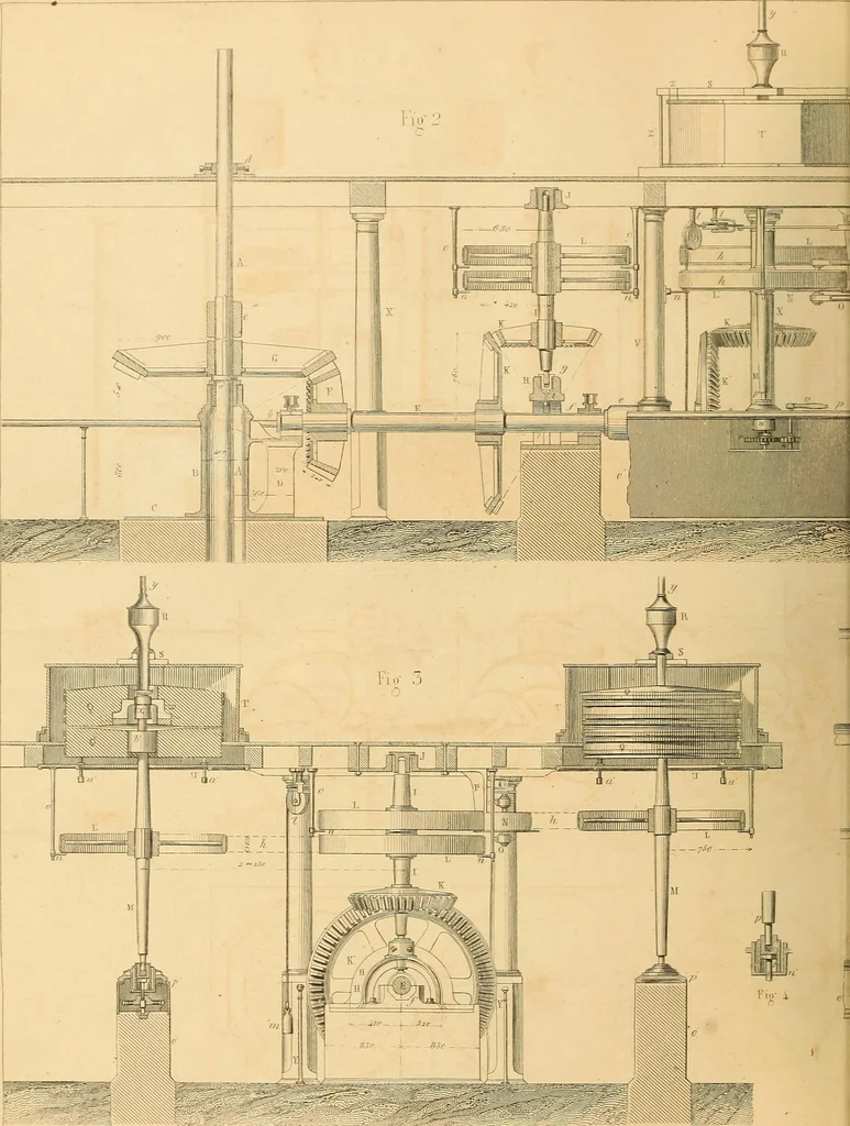 An illustration from The practical draughtsman's book of industrial design, and machinist's and engineer's drawing companion: forming a complete course of mechanical, engineering, and architectural drawing, 1866, leaf 461