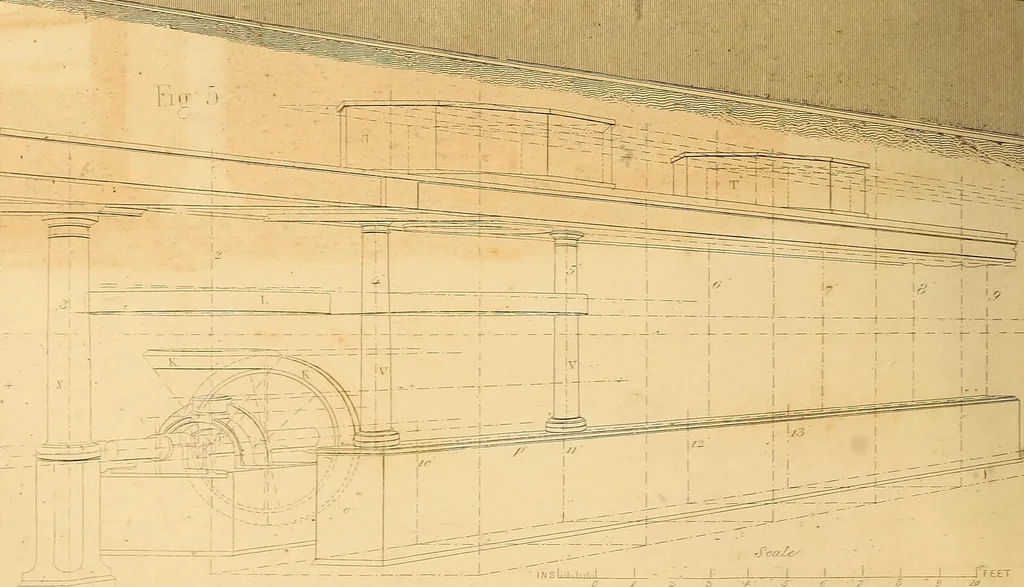 An illustration from The practical draughtsman's book of industrial design, and machinist's and engineer's drawing companion: forming a complete course of mechanical, engineering, and architectural drawing, 1866, leaf 467