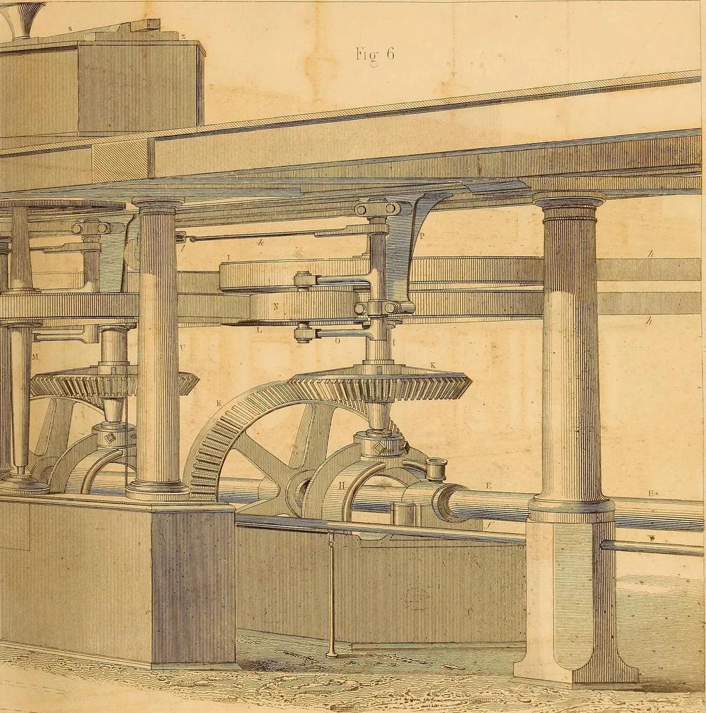 An illustration from The practical draughtsman's book of industrial design, and machinist's and engineer's drawing companion: forming a complete course of mechanical, engineering, and architectural drawing, 1866, leaf 468
